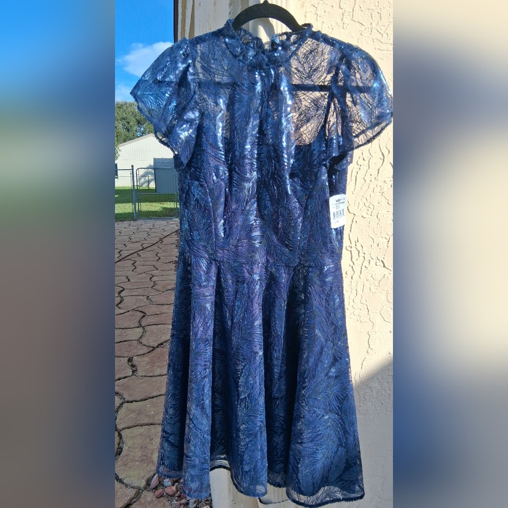 Shoshanna Blue Midi Dress